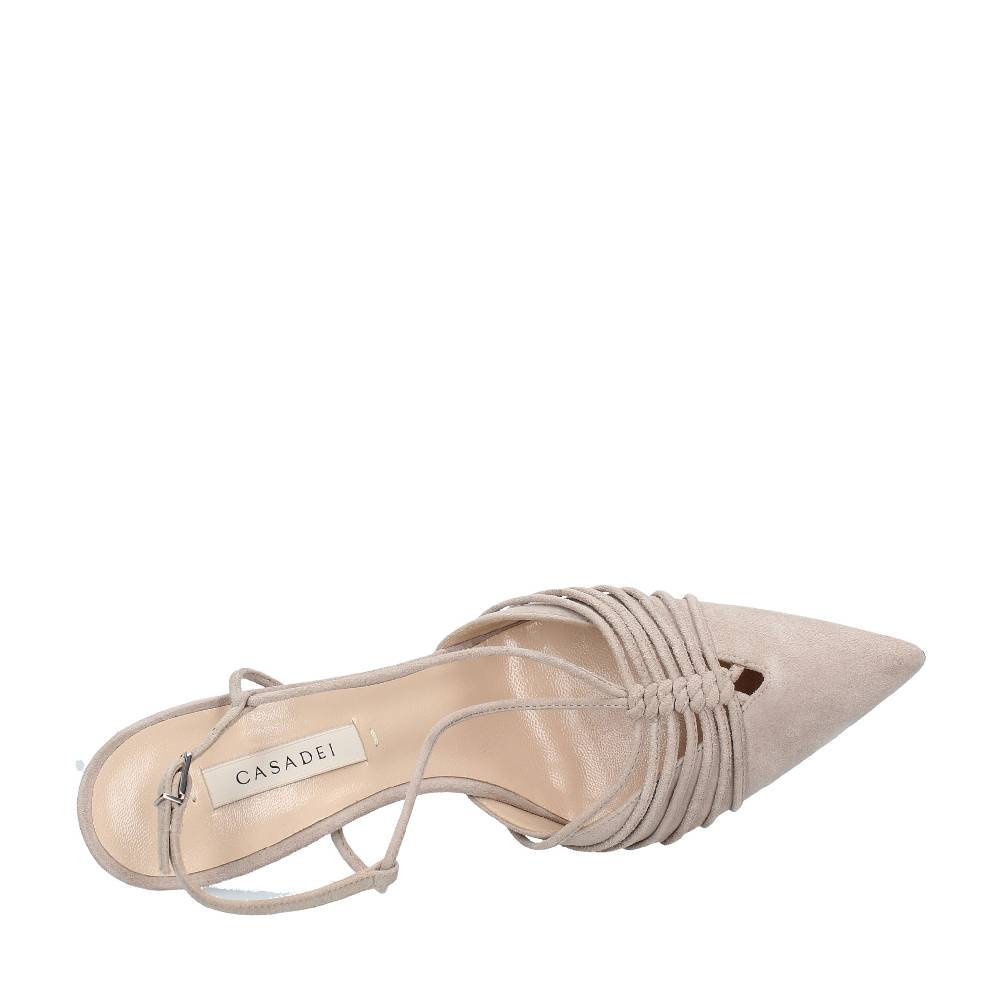 CASADEI Décolleté slingback in camoscio Pezzi Unici