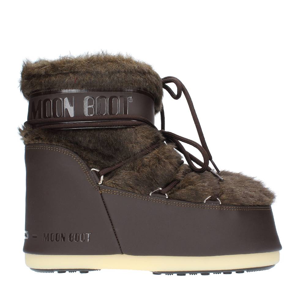 MOON BOOT Stivaletti da neve modello ICON LOW FAUX FUR MOON BOOT in gomma ed ecopelliccia Affare Del Giorno