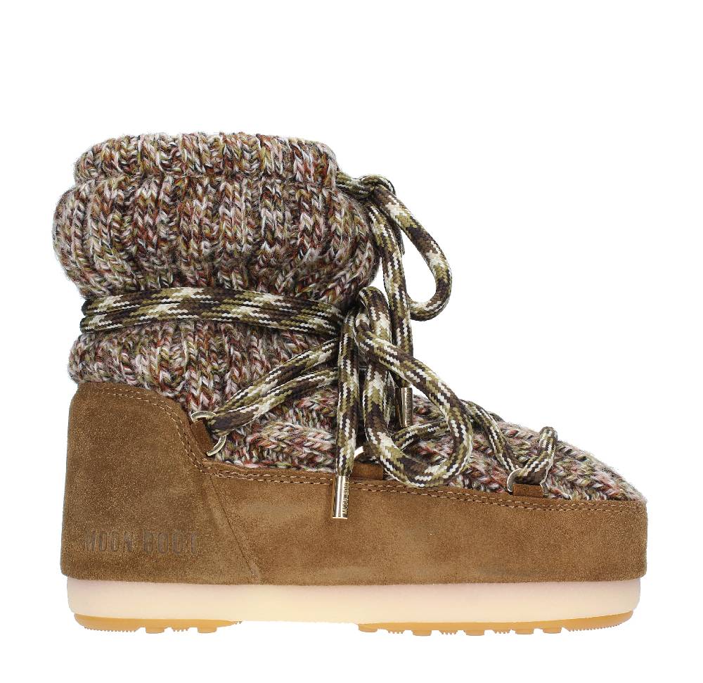 MOON BOOT Stivaletti da neve modello LOW WOOL MOON BOOT in camoscio e tessuto Convenienza