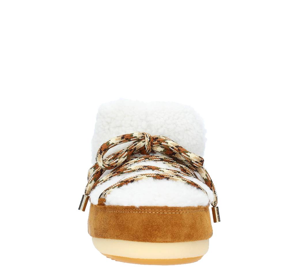 MOON BOOT Stivaletti da neve modello PUMPS SHEARLING MOON BOOT in pelliccia e camoscio I Più Venduti