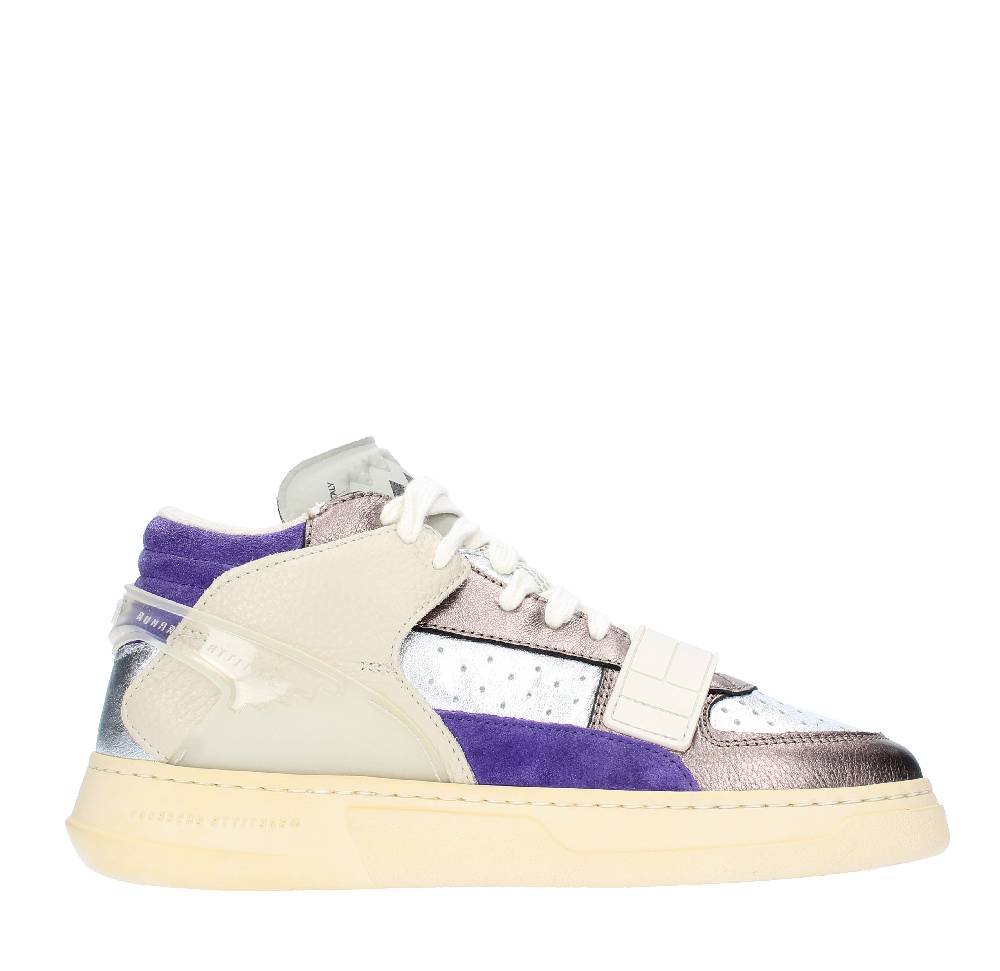 RUN OF Sneakers modello METAL PUNK RUN OF in pelle e tessuto Consegna Veloce