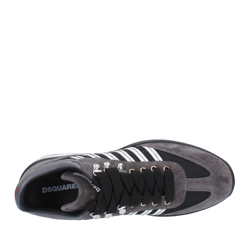 DSQUARED2 Sneakers DSQUARED2 modello ORIGINAL LEGEND in camoscio, pelle e tessuto In Vendita