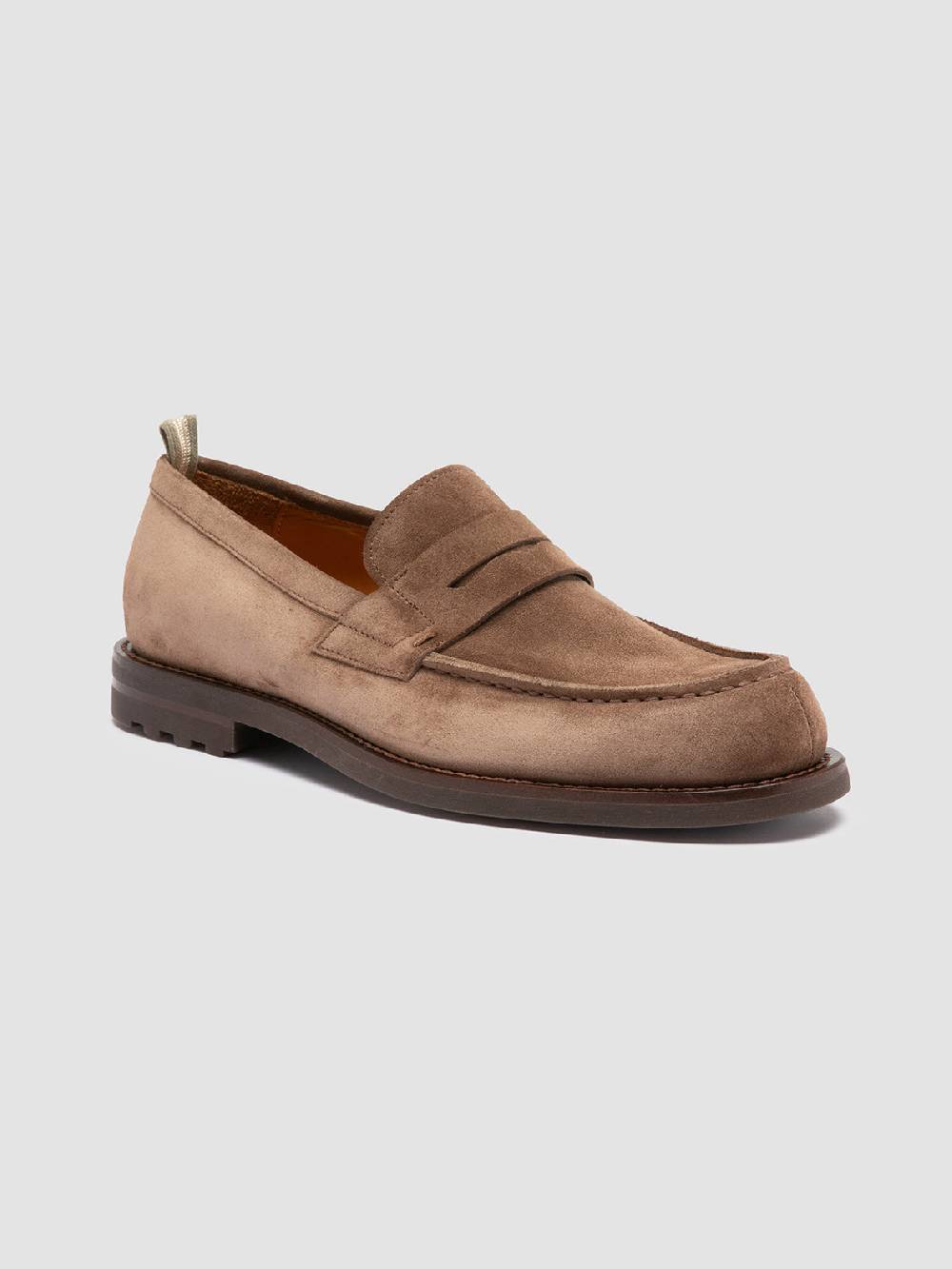Officine Creative BELMONDO 006 Mocassini Penny in Pelle Scamosciata Tortora Bestseller