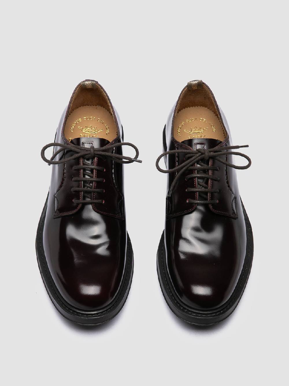 Officine Creative UNIFORM 003 Derby in Pelle Bordeaux Enormi risparmi