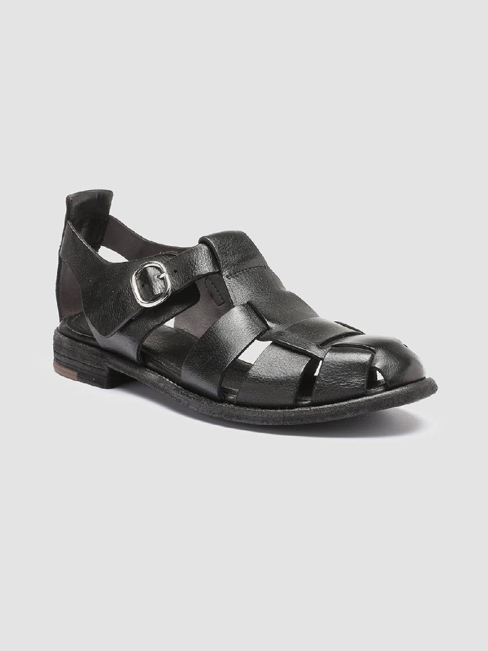 Officine Creative LEXIKON 536 Sandali in Pelle Nera Qualità Garantita