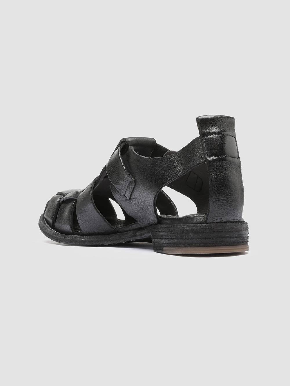 Officine Creative LEXIKON 536 Sandali in Pelle Nera Qualità Garantita