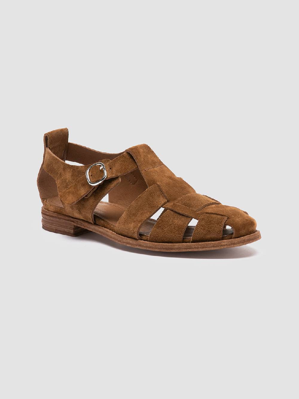 Officine Creative LEXIKON 536 Sandali in Pelle Scamosciata Marrone Negozi Online