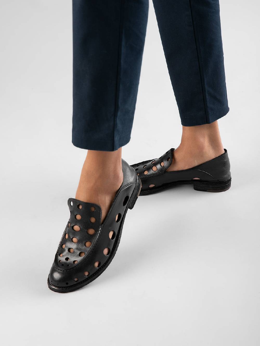 Officine Creative LEXIKON 542 Mocassini in Pelle Nera Promozione Limitata