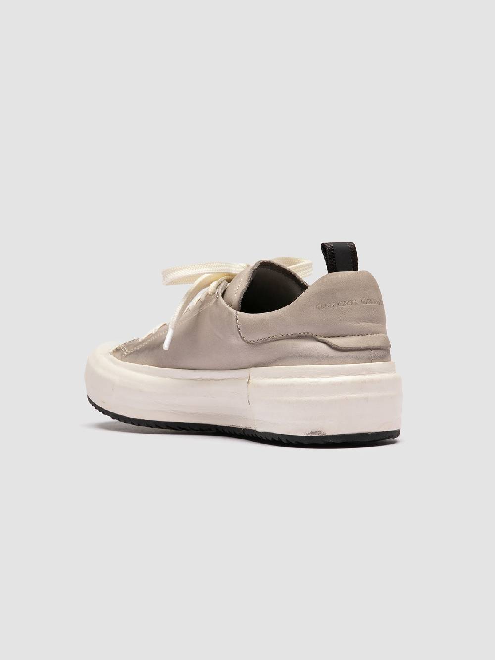 Officine Creative MES DD 101 Sneaker Basse in Pelle Grigia Prezzo Ridotto