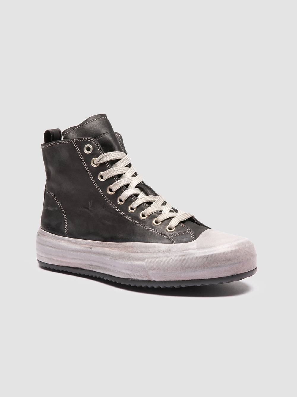 Officine Creative MES DD 102 Sneaker Alte in Pelle Nera Sottocosto