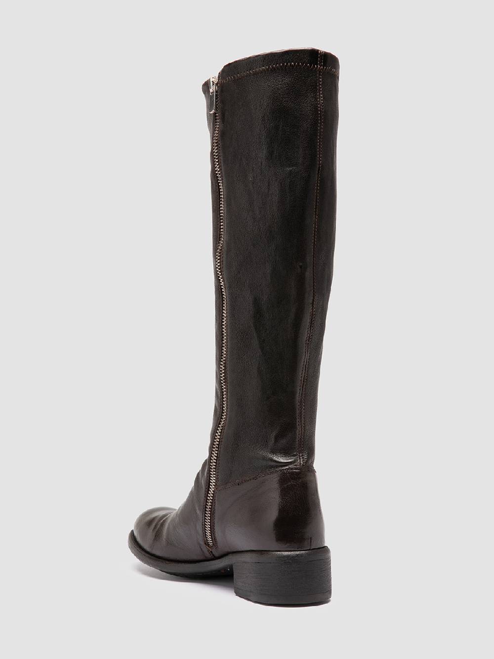 Officine Creative LIS 005 Stivali con Zip in Pelle Marrone Offerta