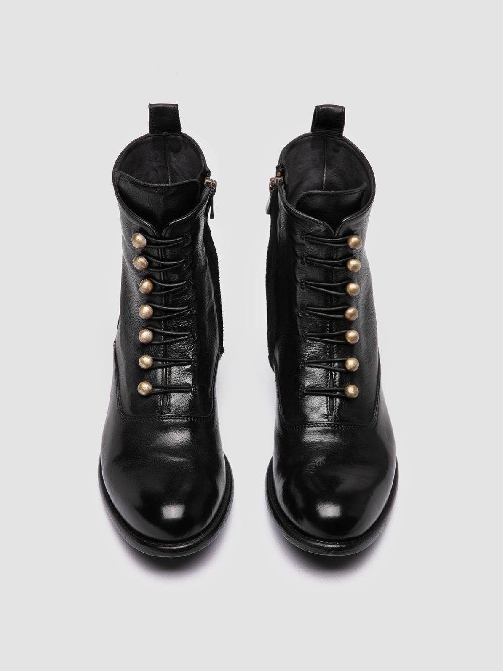 Officine Creative LIS 006 Stivali con Zip in Pelle Nera Economico