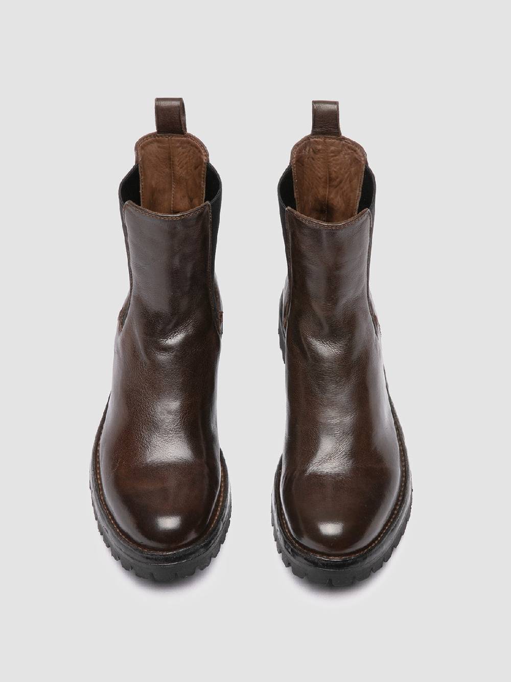 Officine Creative LORAINE 004 Stivaletti Chelsea in Pelle Marrone In Vendita