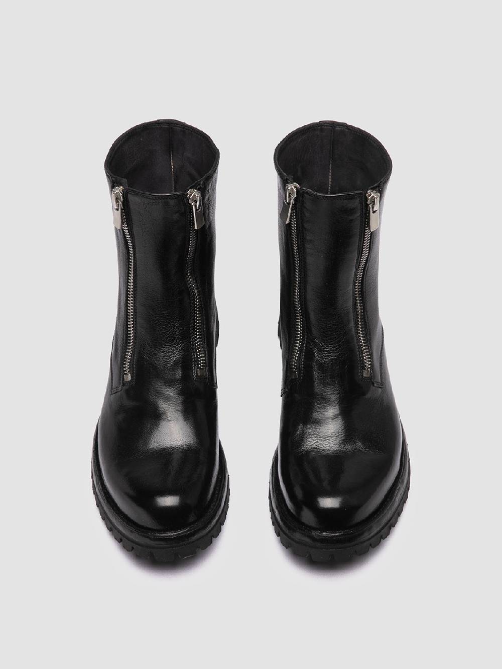 Officine Creative LORAINE 026 Stivali con Zip in Pelle Nera Saldi