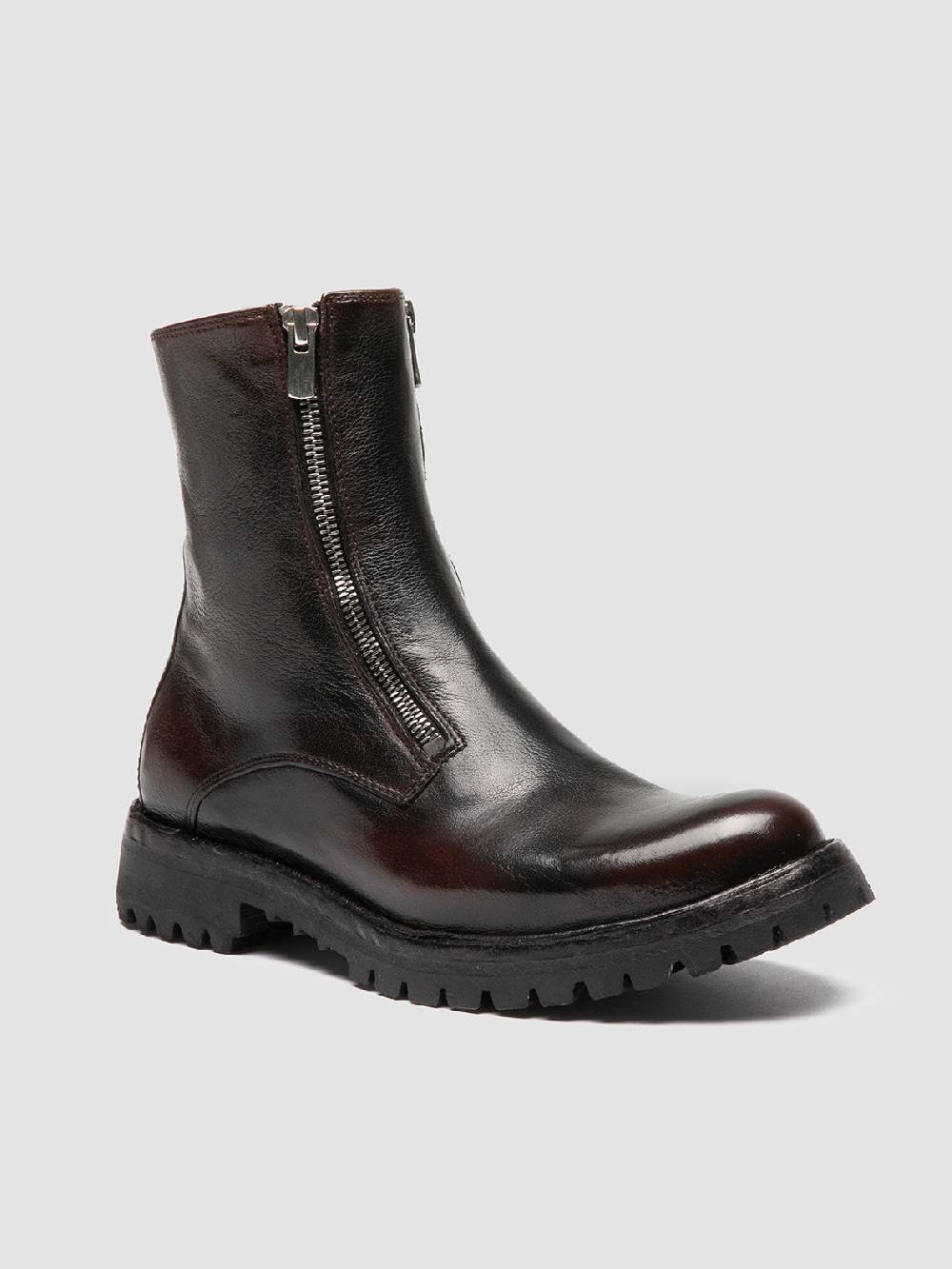 Officine Creative LORAINE 026 Stivali con Zip in Pelle Marrone Offerte