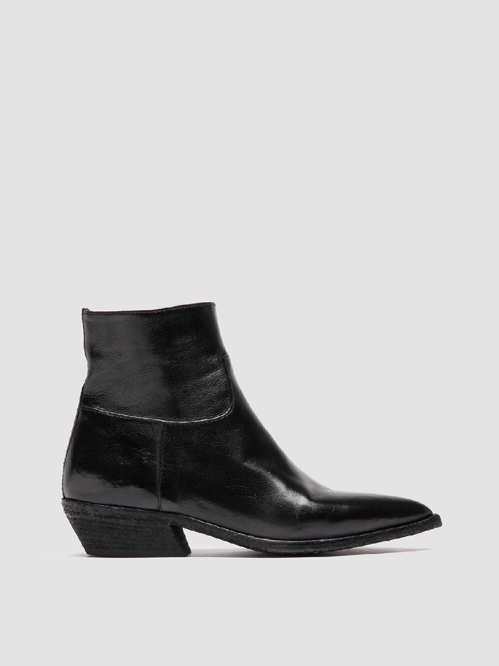 Officine Creative NOELIE DD 102 Stivali con Zip in Pelle Nera