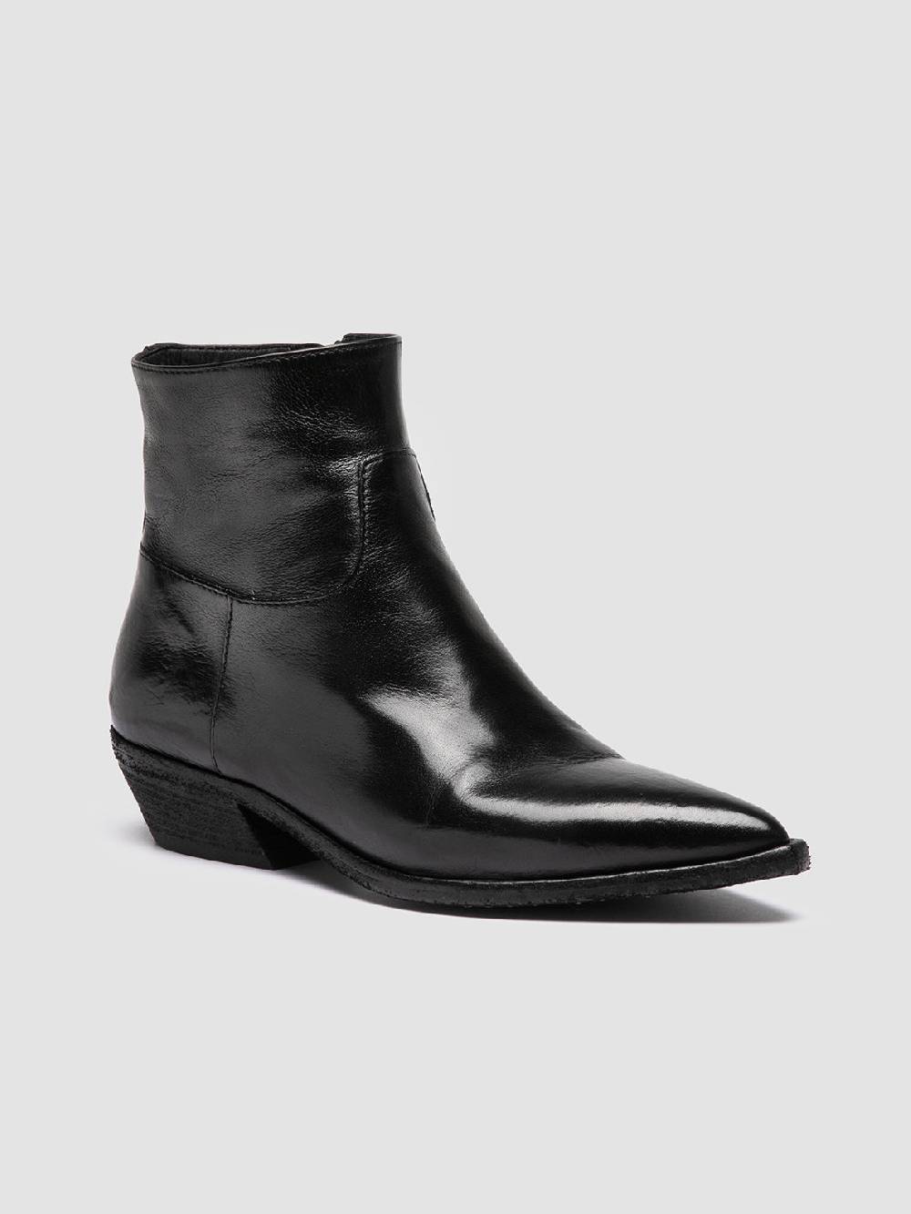 Officine Creative NOELIE DD 102 Stivali con Zip in Pelle Nera Hotsell