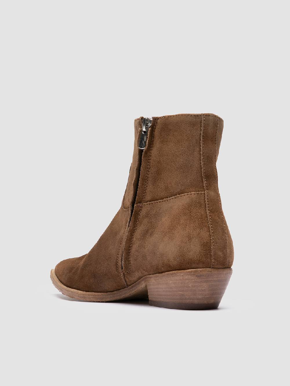 Officine Creative NOELIE DD 102 Stivali con Zip in Pelle Scamosciata Marrone Vendita Calda