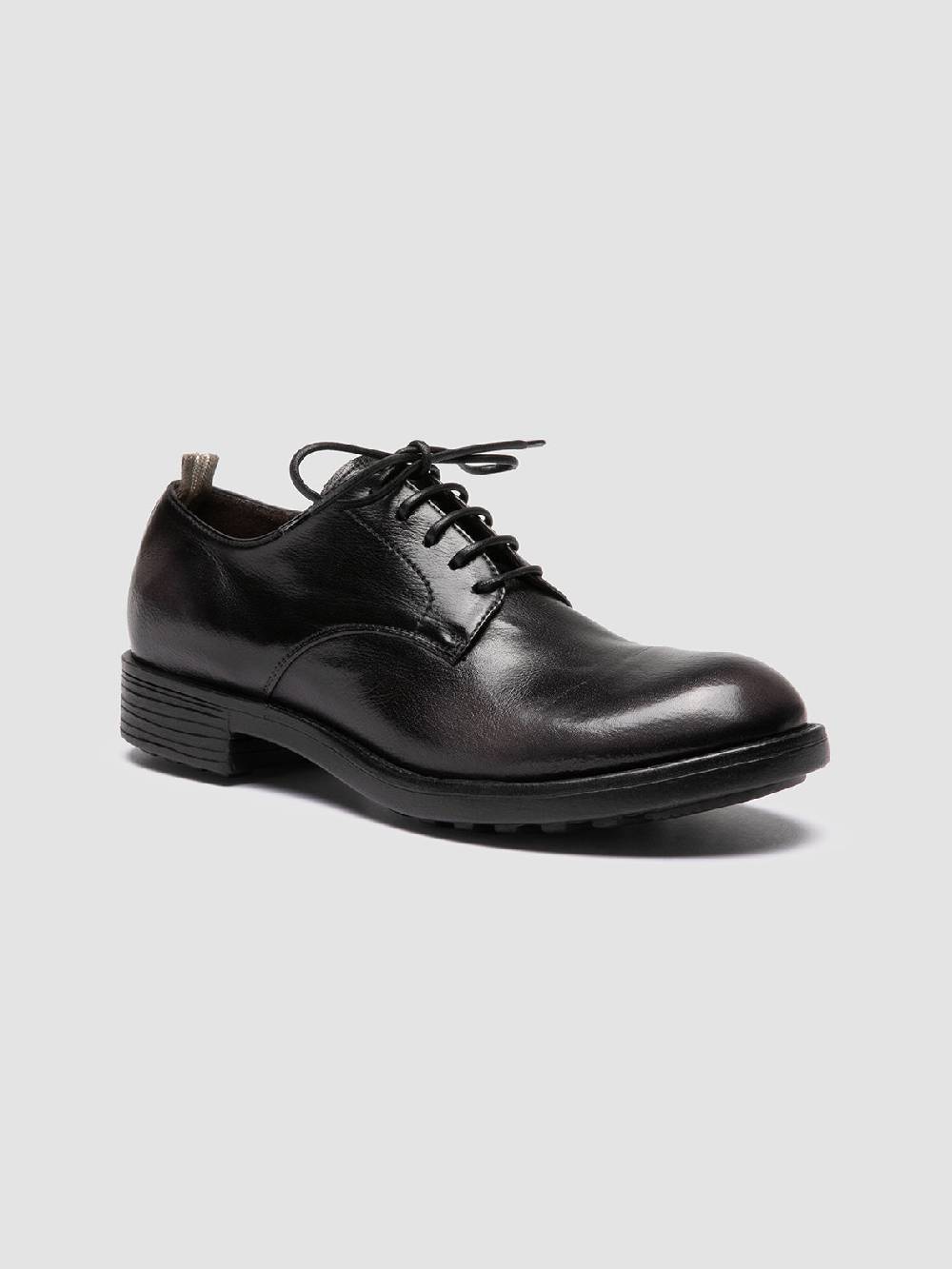 Officine Creative SERGEANT 101 Derby in Pelle Nera Saldi Di Fabbrica