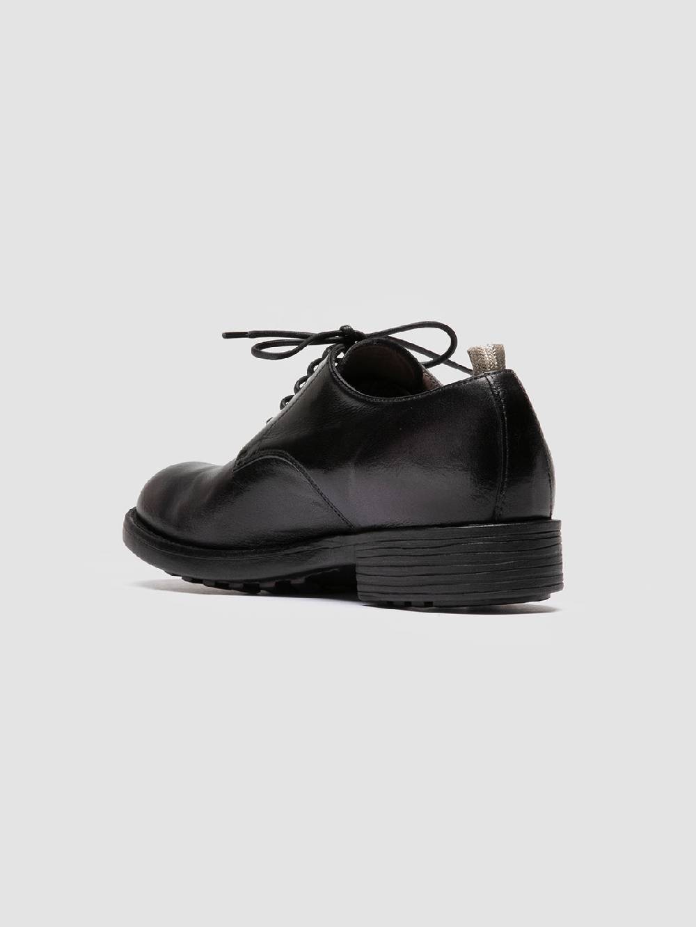 Officine Creative SERGEANT 101 Derby in Pelle Nera Saldi Di Fabbrica