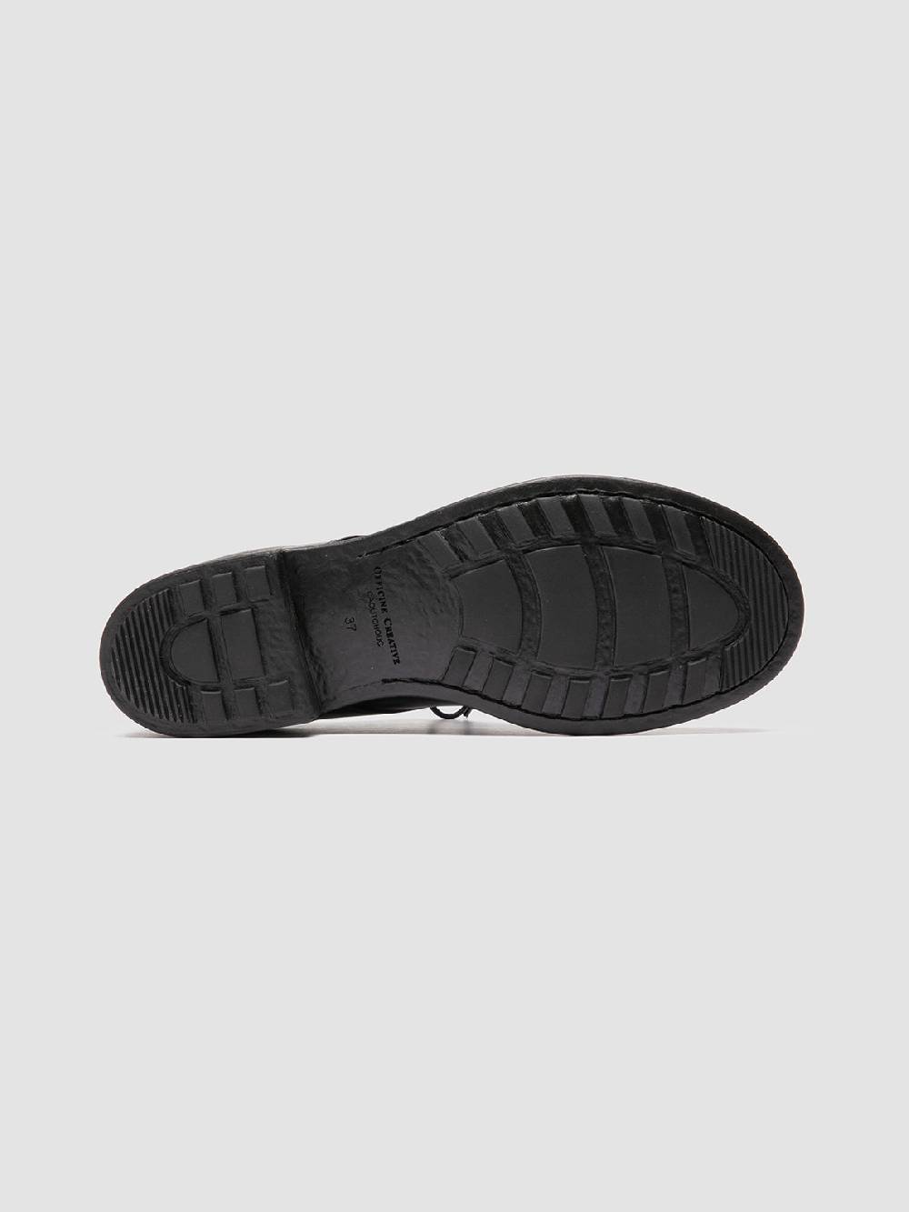Officine Creative SERGEANT 101 Derby in Pelle Nera Saldi Di Fabbrica