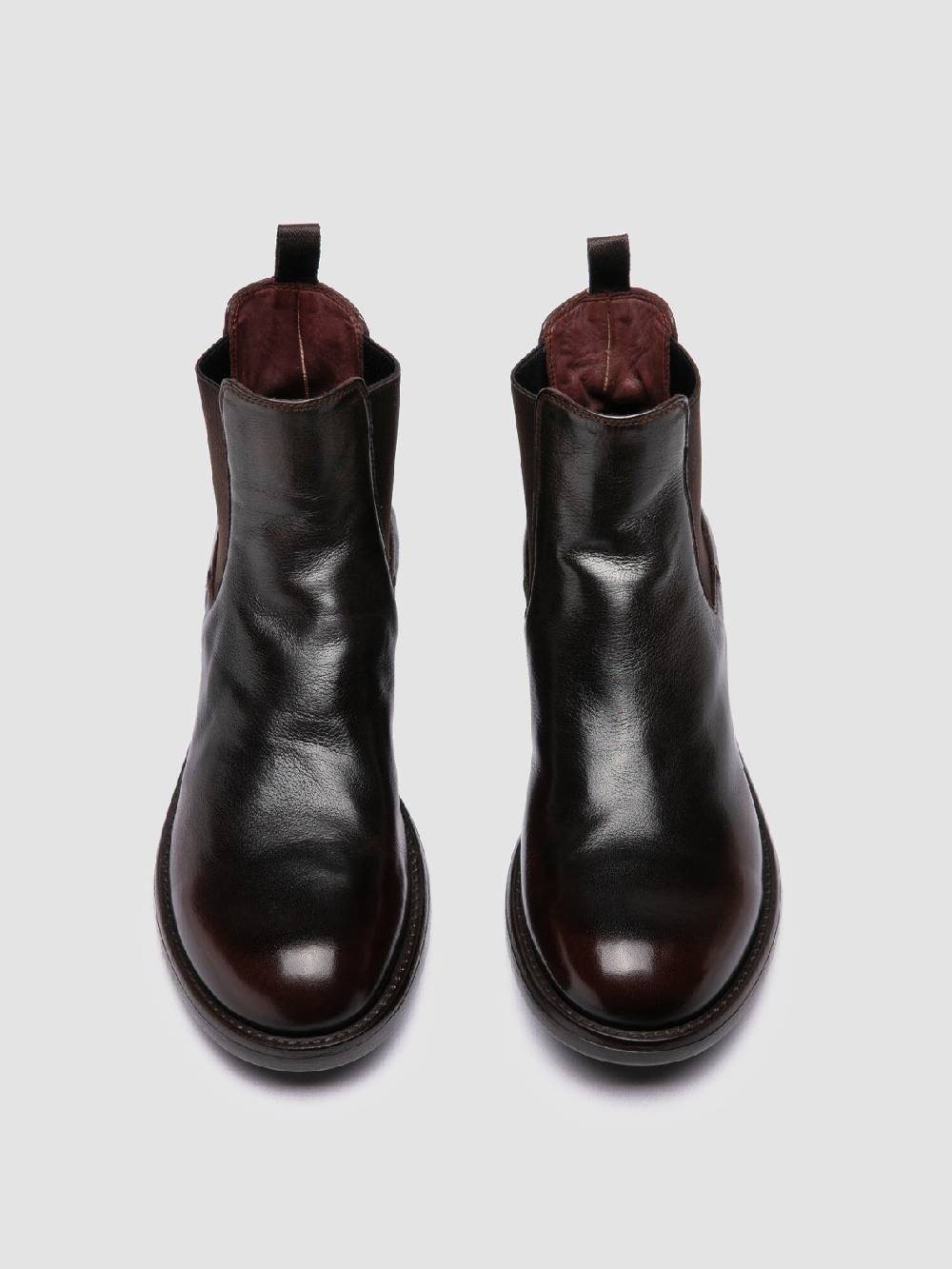 Officine Creative SERGEANT 102 Stivaletti Chelsea in Pelle Marrone Negozio