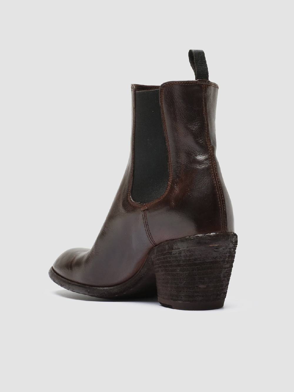 Officine Creative SYDNE 001 Stivali Chelsea in Pelle Marrone Nuova