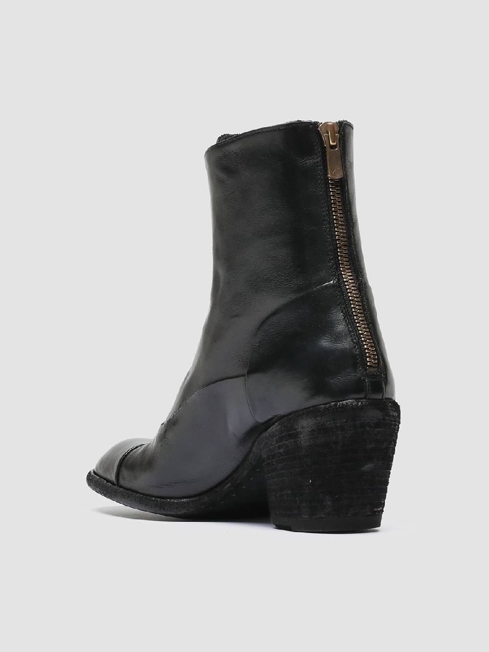 Officine Creative SYDNE 005 Stivali Zip in Pelle Nera Moda