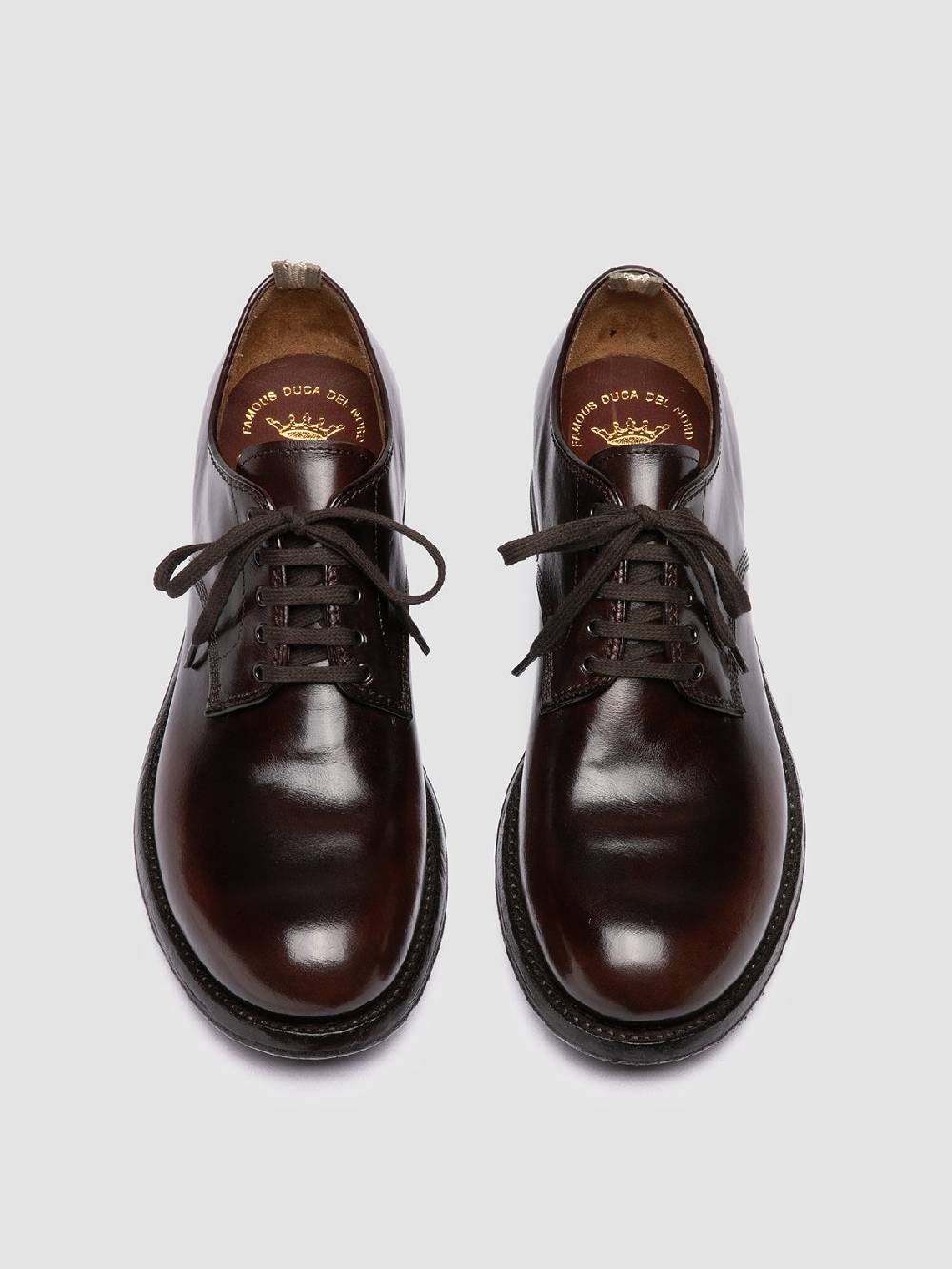 Officine Creative ADMIRAL 001 Derby in Pelle Marrone In Linea