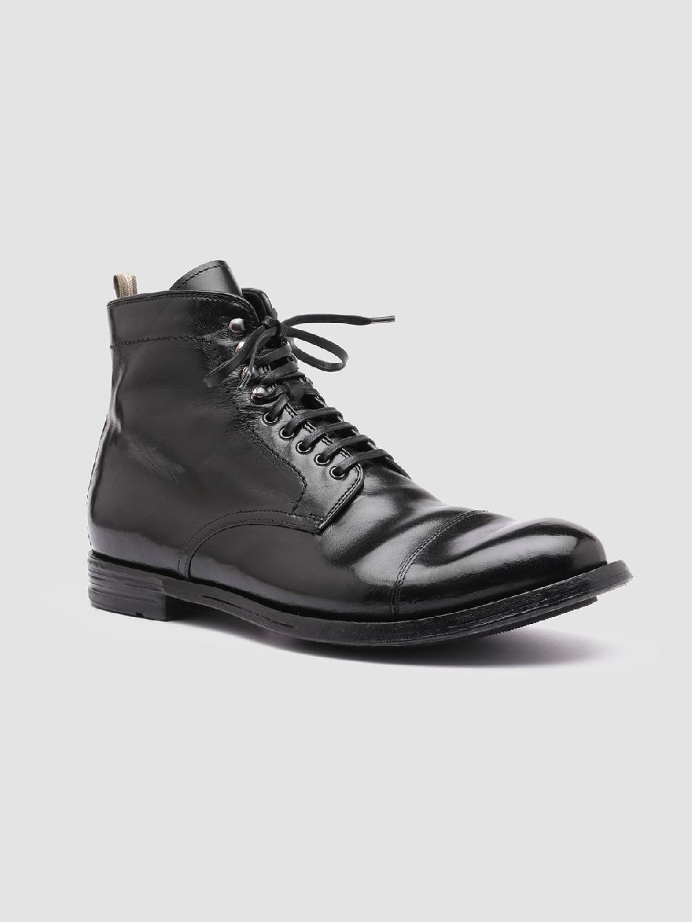 Officine Creative ANATOMIA 016 Stivaletti in Pelle Nera Promozione Limitata