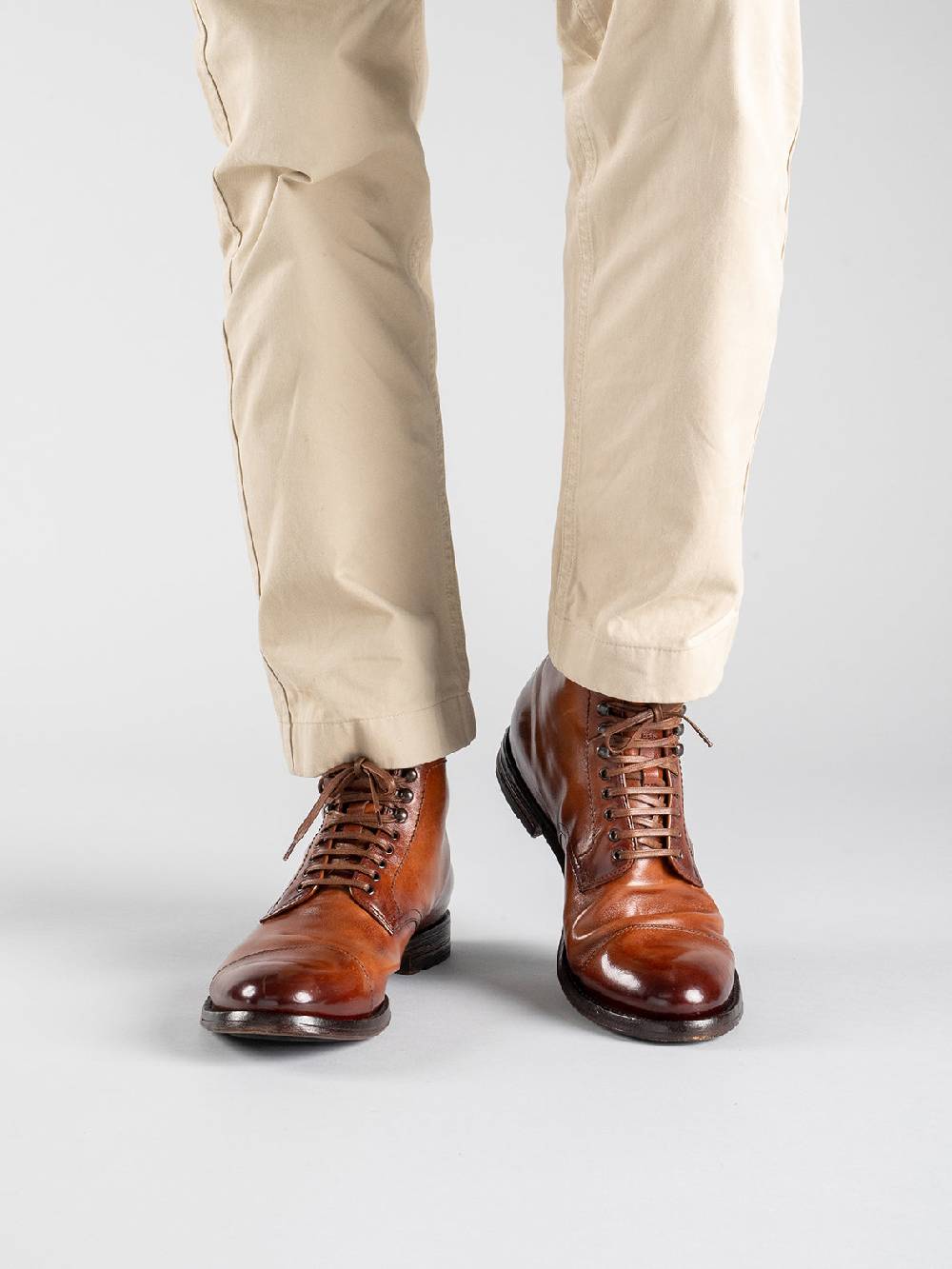 Officine Creative ANATOMIA 016 Stivaletti in Pelle Marrone Fino Al -60%