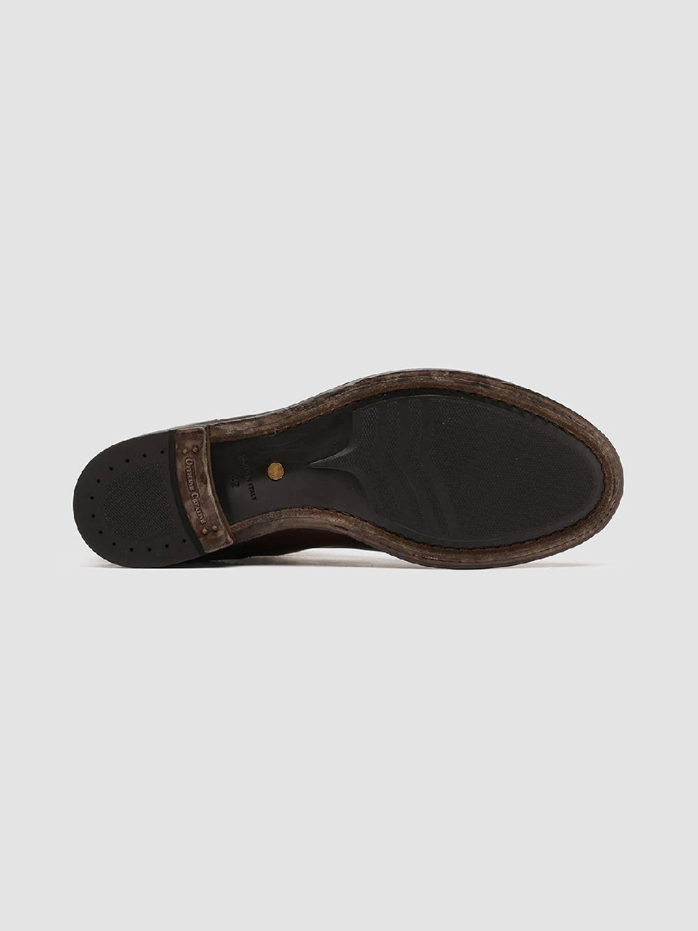 Officine Creative ANATOMIA 083 Stivaletti Chelsea in Pelle Marrone Presa