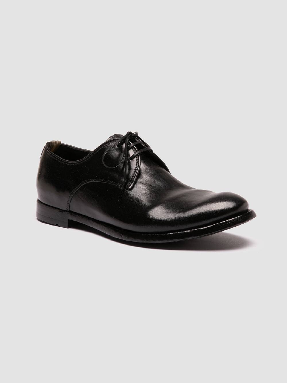 Officine Creative ANATOMIA 87 Scarpe Derby in Pelle Nera Sconto