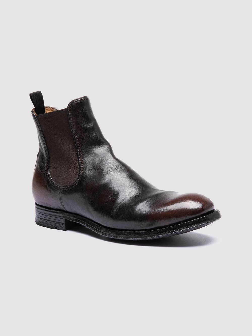 Officine Creative BALANCE 008 Brown Leather Chelsea Boots Offerte