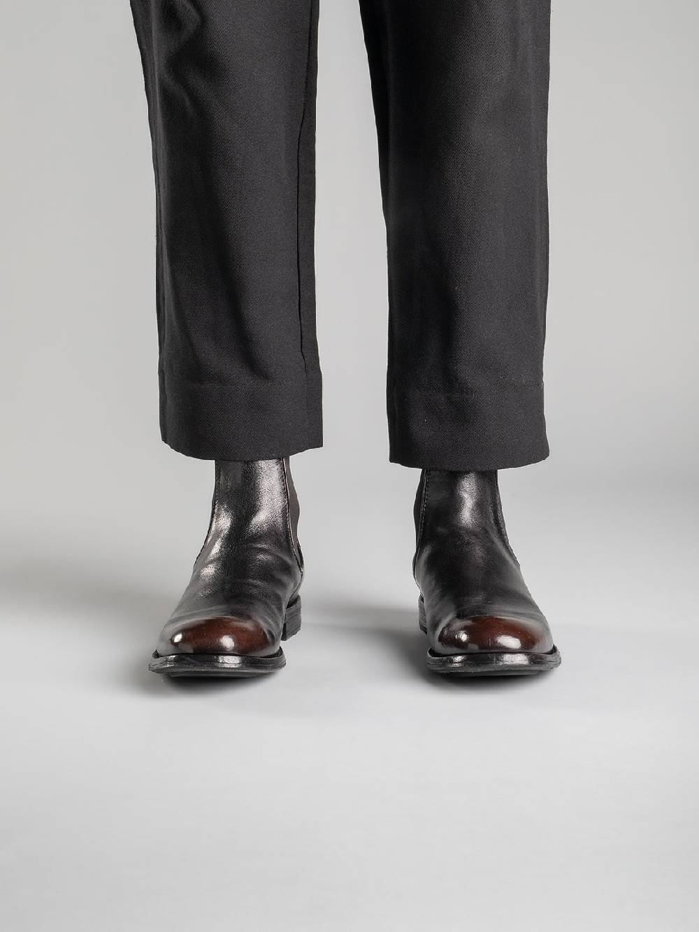 Officine Creative BALANCE 008 Brown Leather Chelsea Boots Offerte