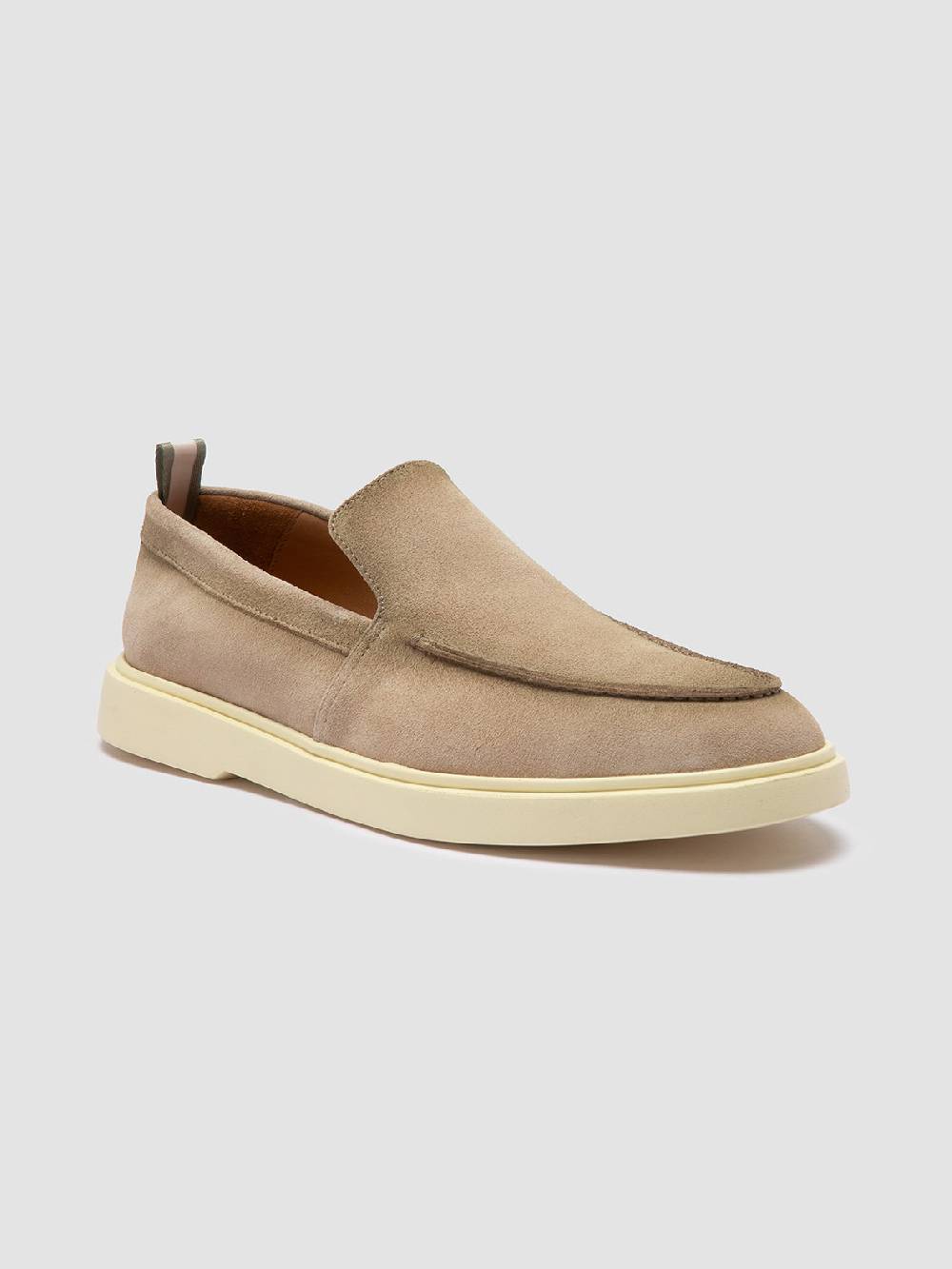 Officine Creative BONES 002 Mocassini in Pelle Scamosciata Beige Negozio