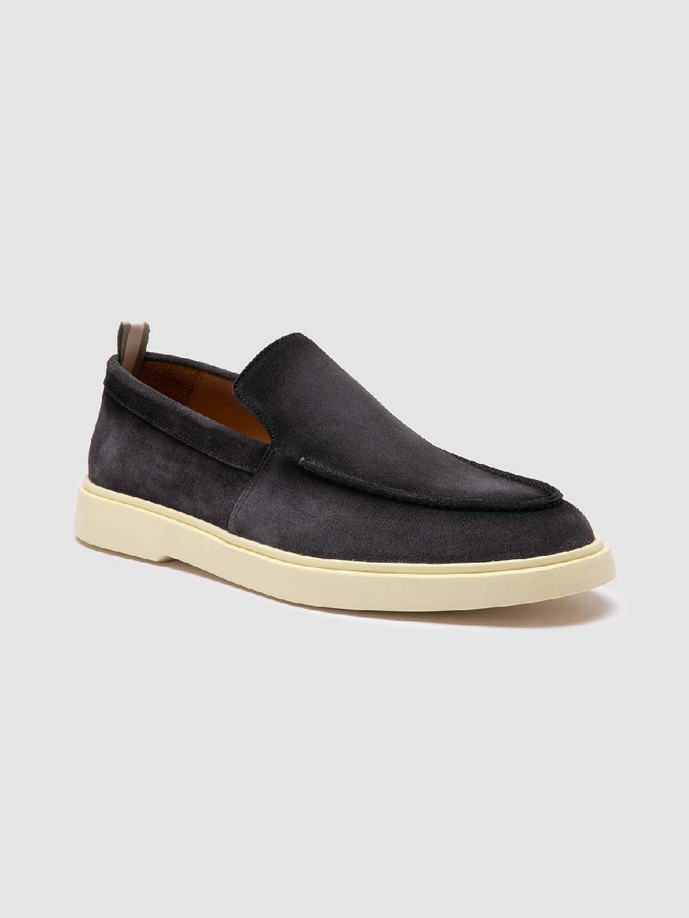 Officine Creative BONES 002 Mocassini in Pelle Scamosciata Blu In Saldo