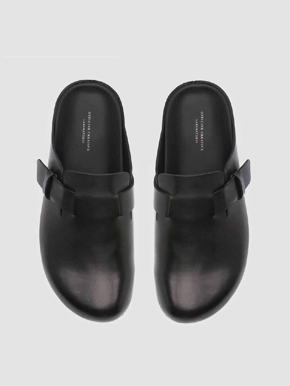 Officine Creative AGORÀ 004 Pantofole in Pelle Nera Qualità Garantita