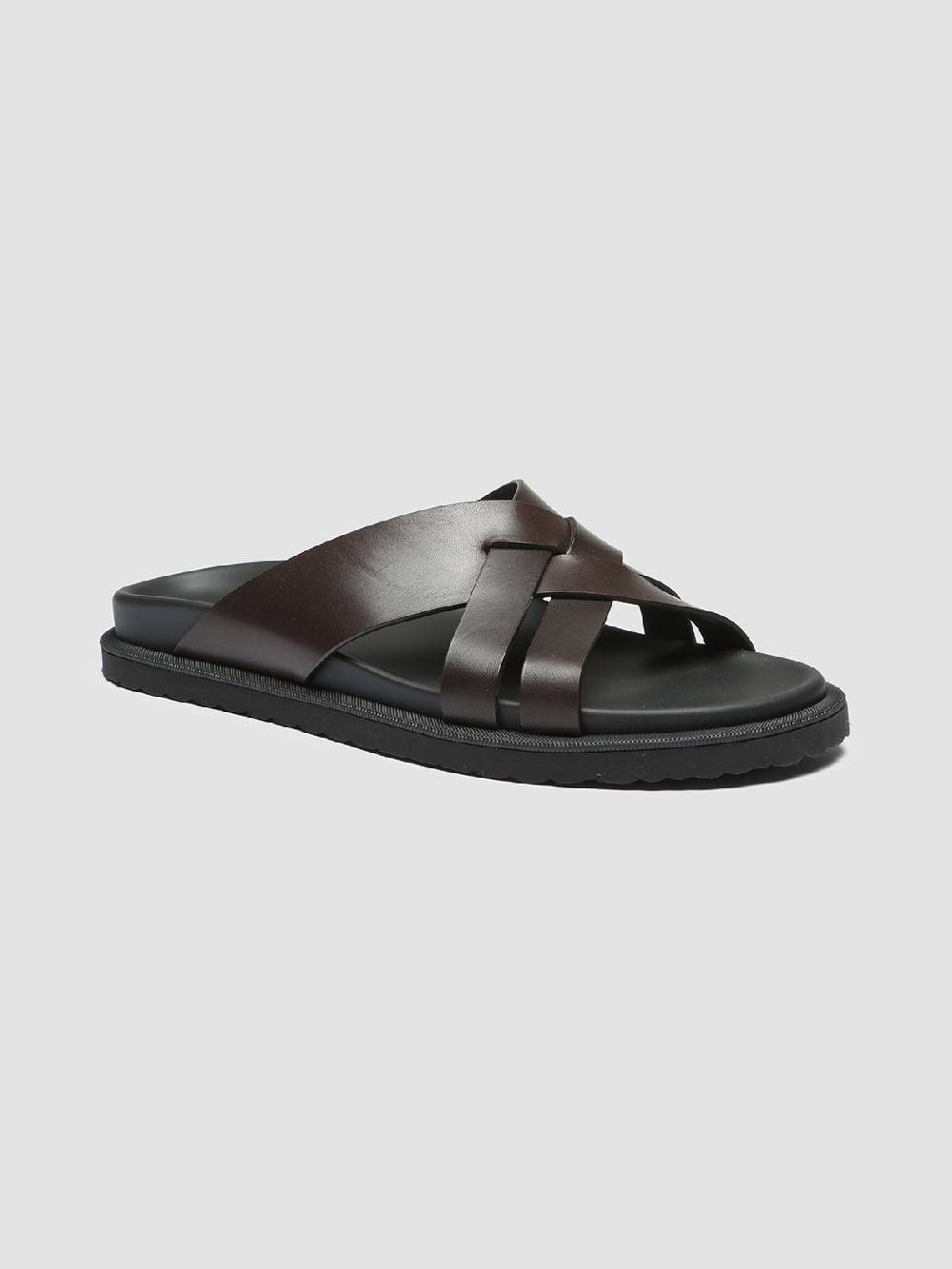 Officine Creative CHARRAT 003 Sandali in Pelle Marrone Affare Del Giorno