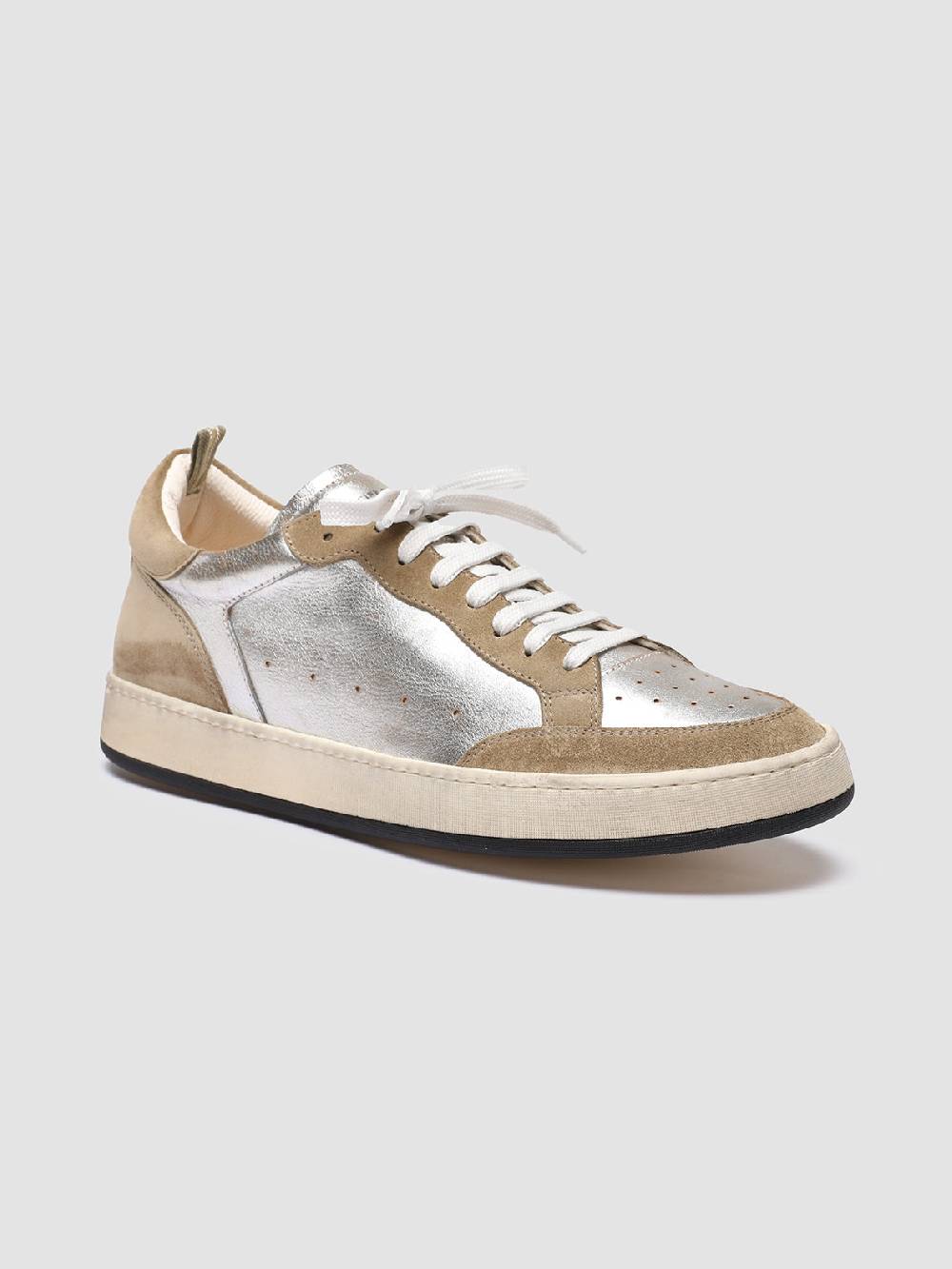 Officine Creative MAGIC 001 Sneakers in Pelle e Camoscio Bianco Prezzo Ridotto
