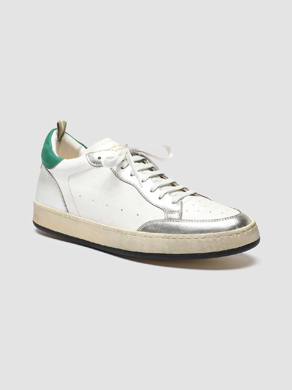 Officine Creative MAGIC 001 Sneakers in Pelle e Camoscio Bianco Sottocosto
