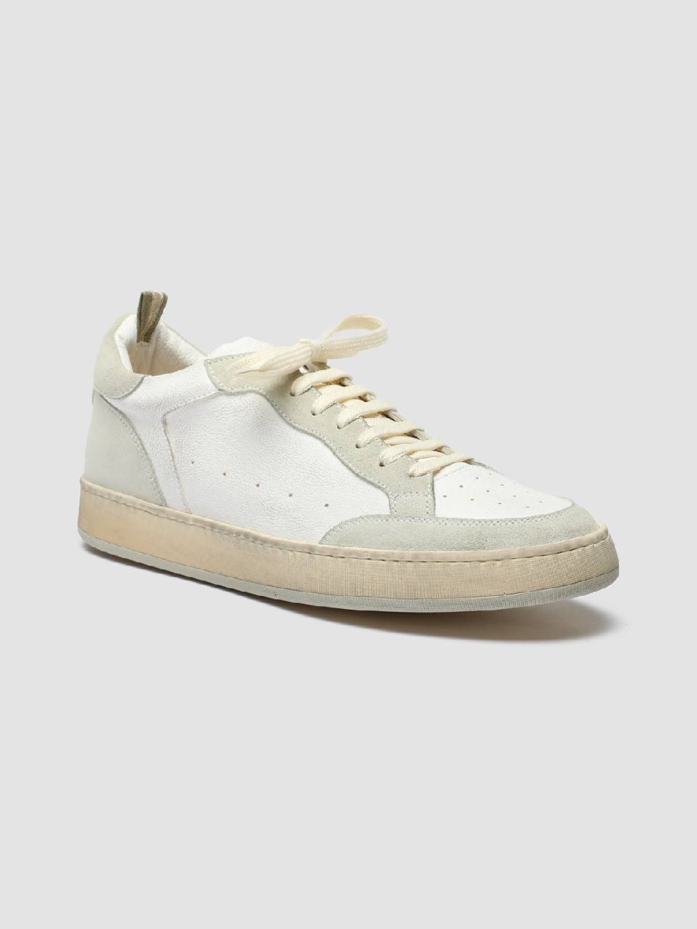 Officine Creative MAGIC 001 Sneakers in Pelle e Camoscio Bianco Convenienza