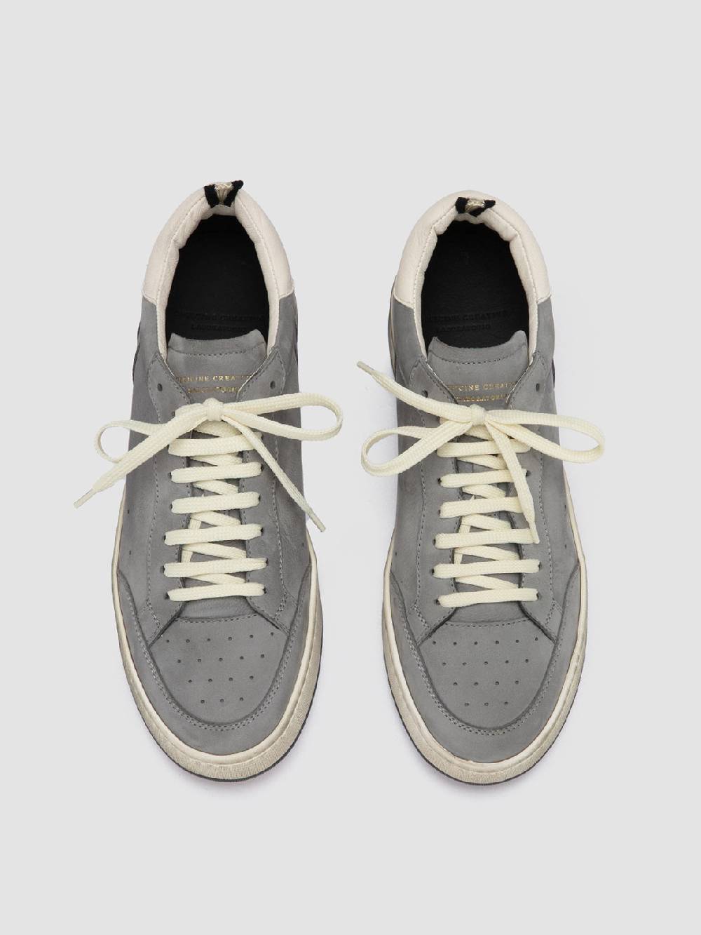 Officine Creative MAGIC 002 Sneakers Basse in Nabuk Grigio Economico