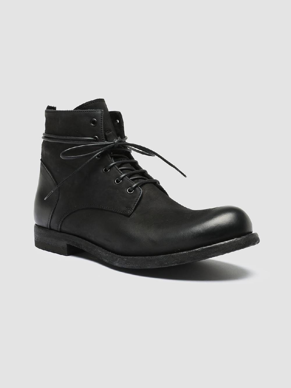 Officine Creative BUBBLE 003 Stivali in Pelle Nera con allacciatura Hotsell