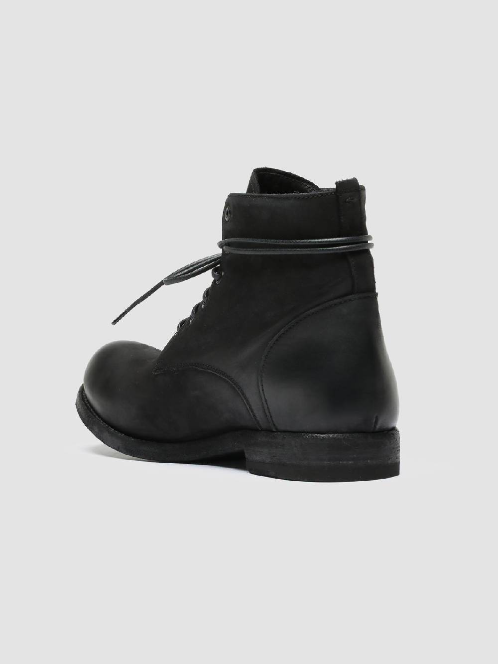 Officine Creative BUBBLE 003 Stivali in Pelle Nera con allacciatura Hotsell