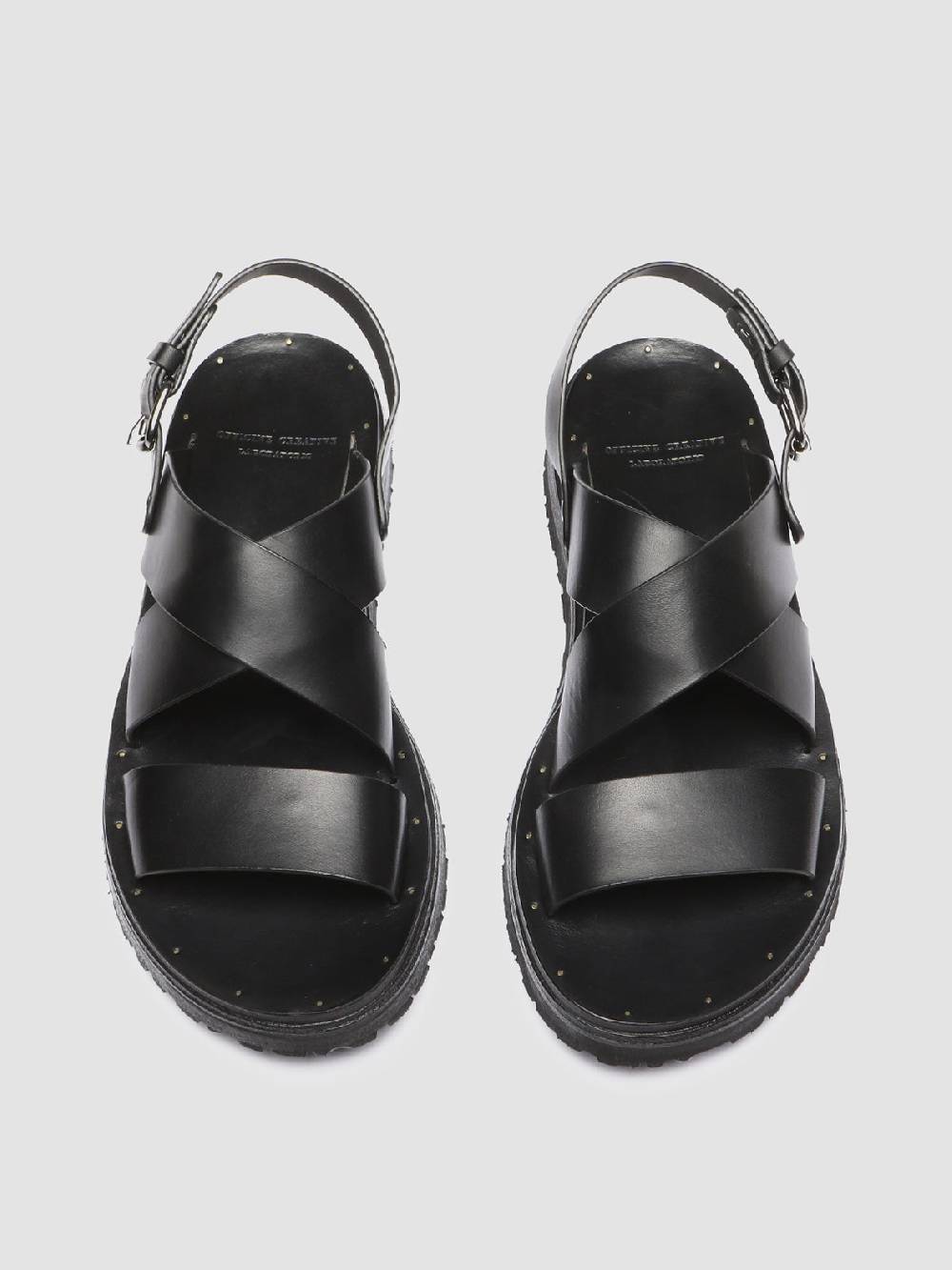 Officine Creative CHIOS 005 Sandali in Pelle Nera Italy