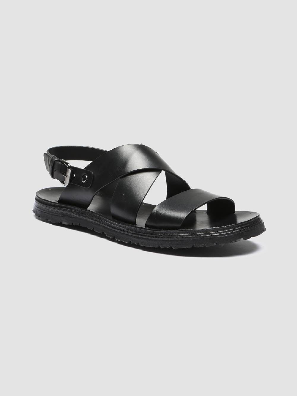 Officine Creative CHIOS 005 Sandali in Pelle Nera Italy