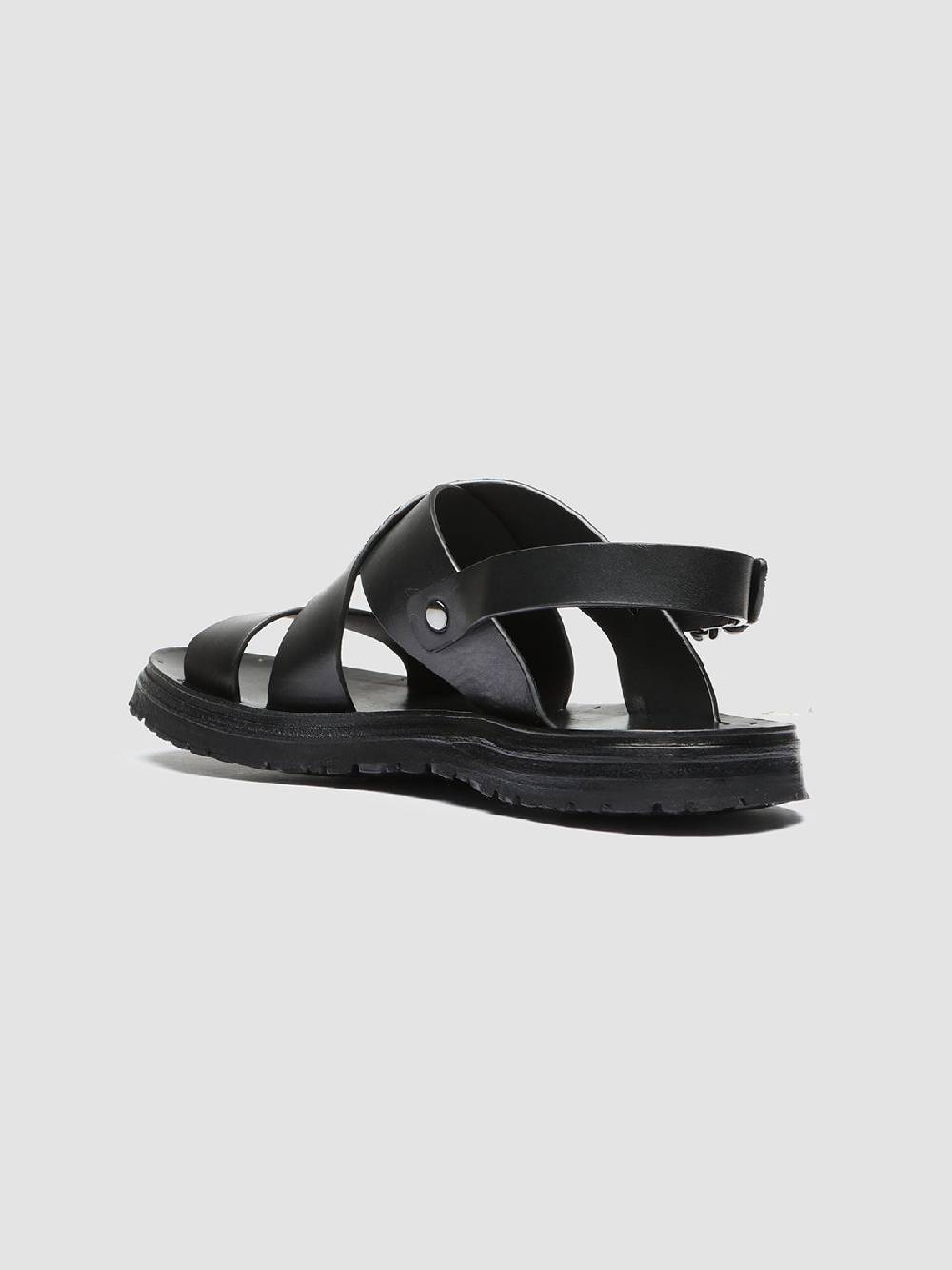 Officine Creative CHIOS 005 Sandali in Pelle Nera Italy