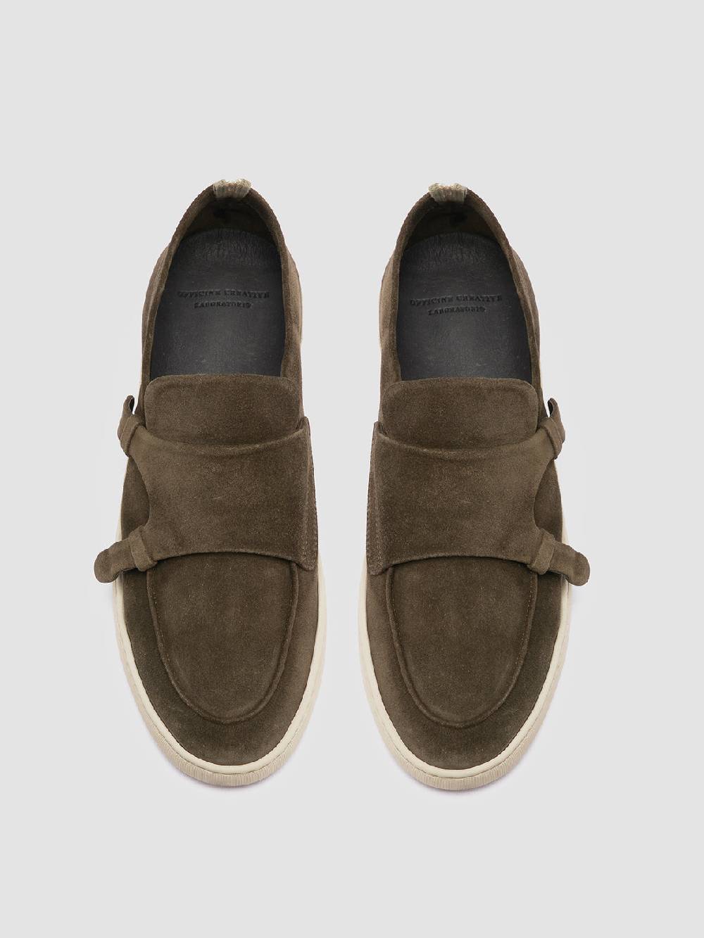 Officine Creative HERBIE 005 Sneaker Basse in Pelle Verde In Linea