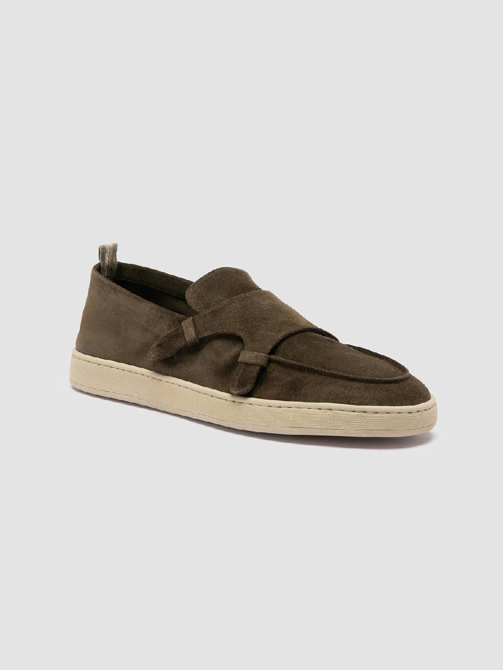 Officine Creative HERBIE 005 Sneaker Basse in Pelle Verde In Linea